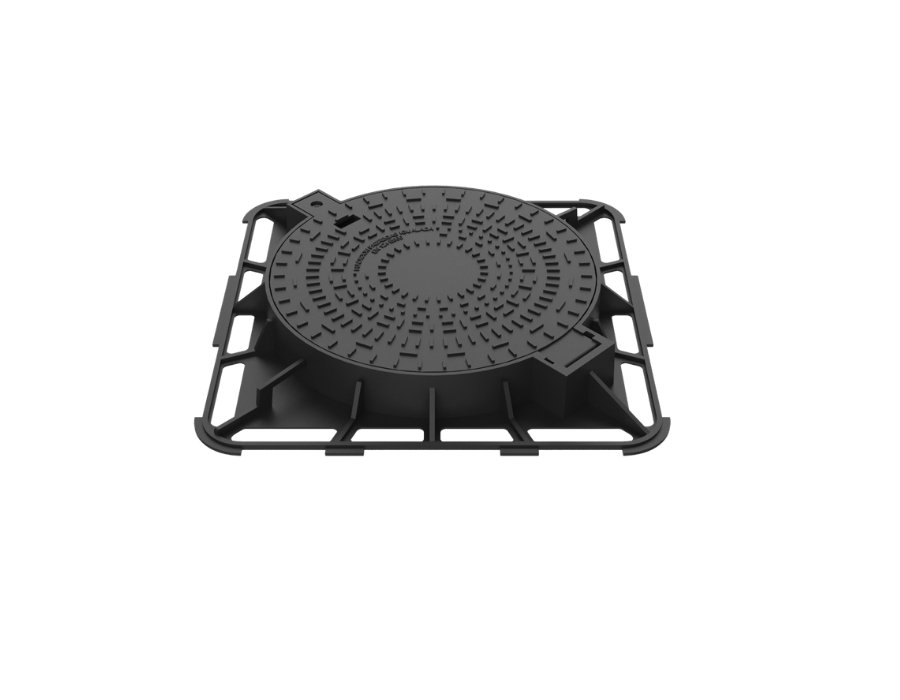 Cast Iron Circular Cover With Square Frame