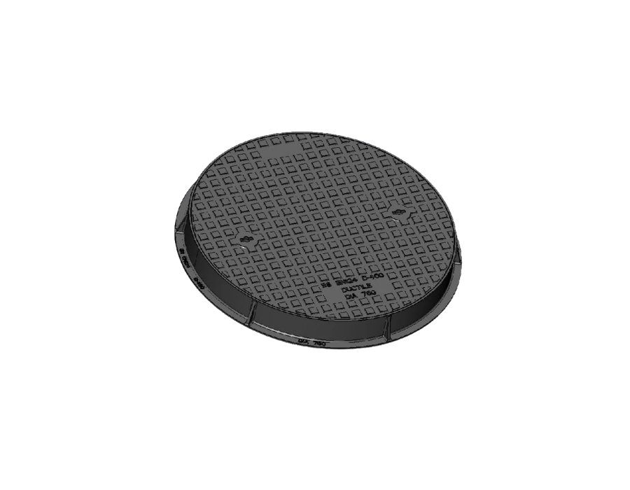Cast Iron Solid Top Circular Cover & Frame